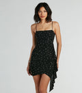 Jess Side Ruffle Rhinestone Bodycon Party Dress