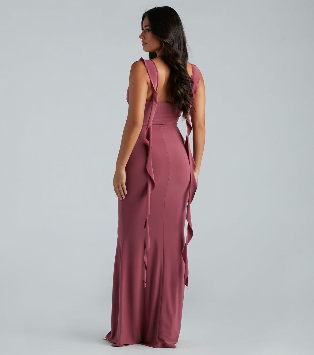 Barbara Formal Ruffle Mermaid Dress