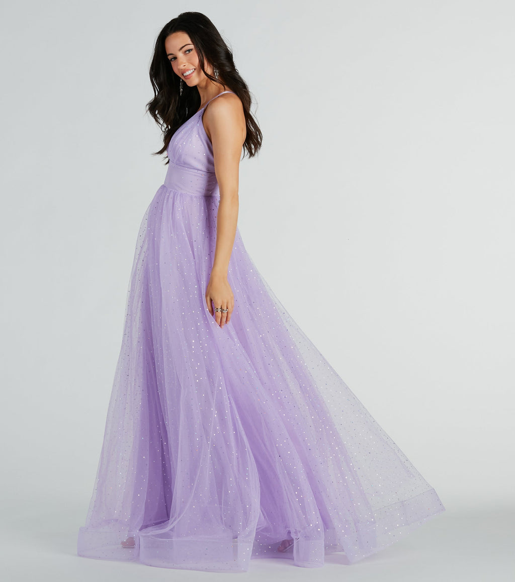 Vanessa V-Neck Tulle Gown