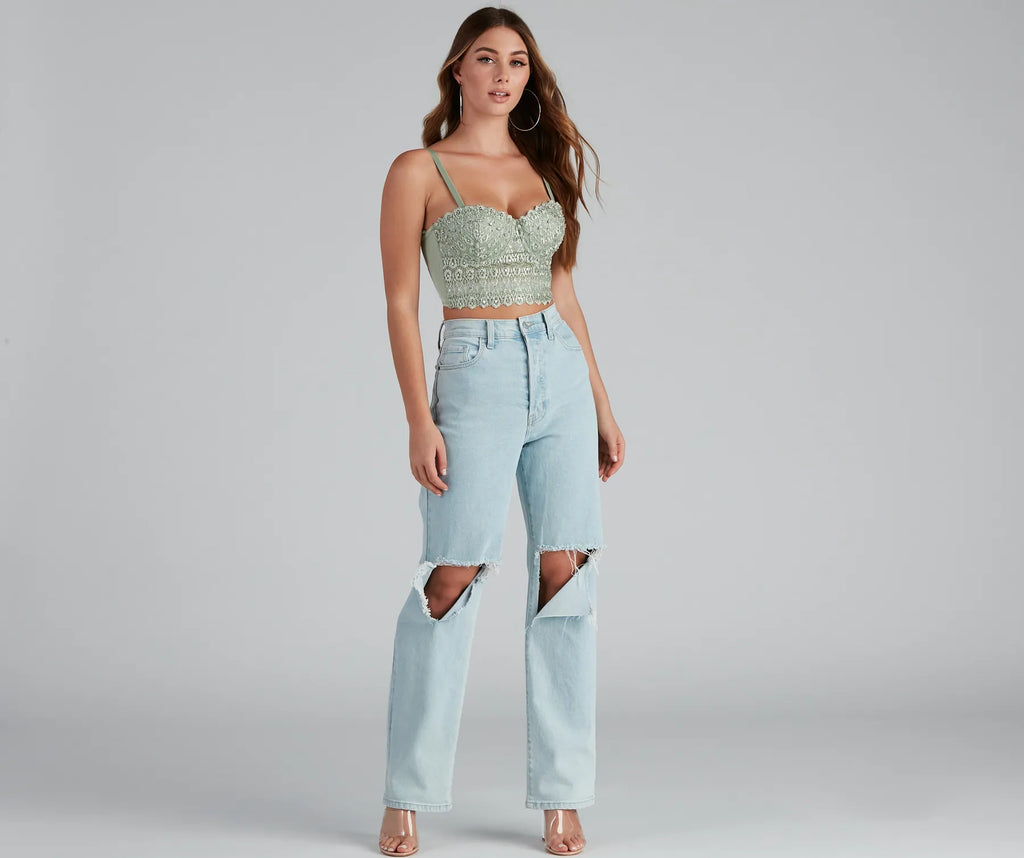 Reigning Lace Bustier Top