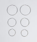 Essential Three-Pack Hoop Earrings Set