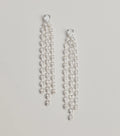 Starlit Beauty Fringe Cubic Zirconia Earrings