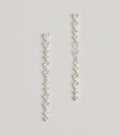 Sparkling Elegance Rhinestone Linear Earrings