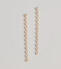 Stunning And Chic Cubic Zirconia Linear Earrings