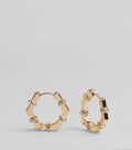 Glam Edge Rhinestone Trim Hoop Earrings