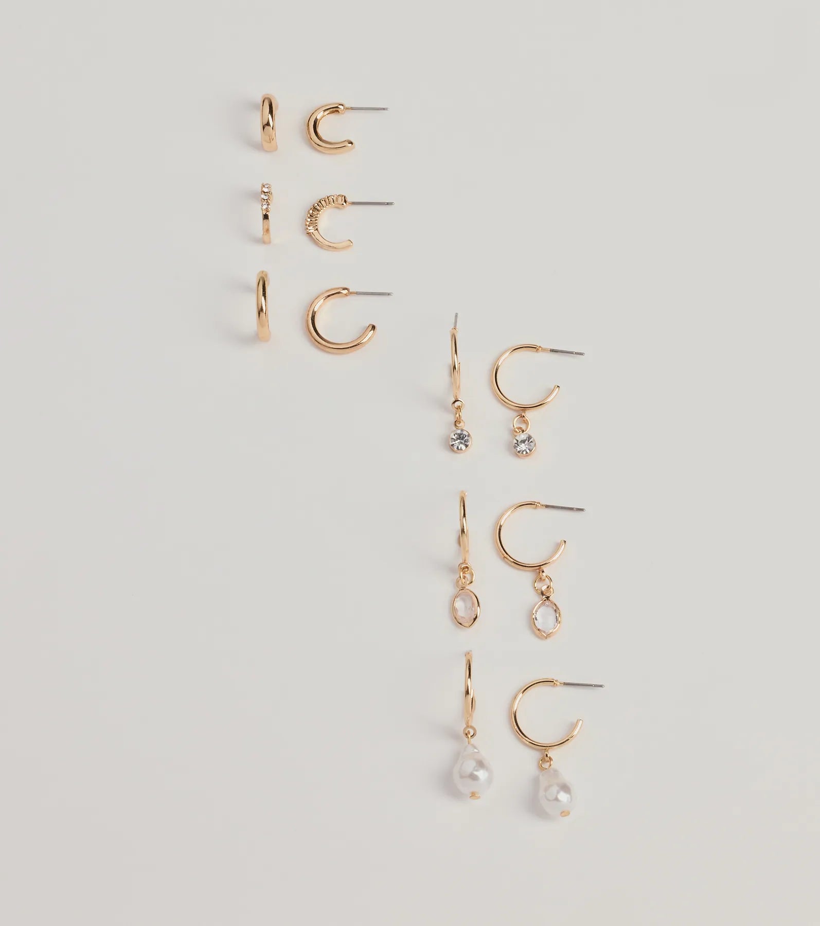 Dainty Sheen Small Hoop Earrings Set
