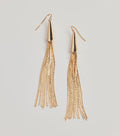 Charming Beauty Metal Tassel Earrings