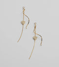 Show Love Heart Rhinestone Twist Earrings
