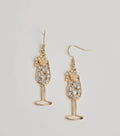 Pop The Bubbly Champagne Earrings