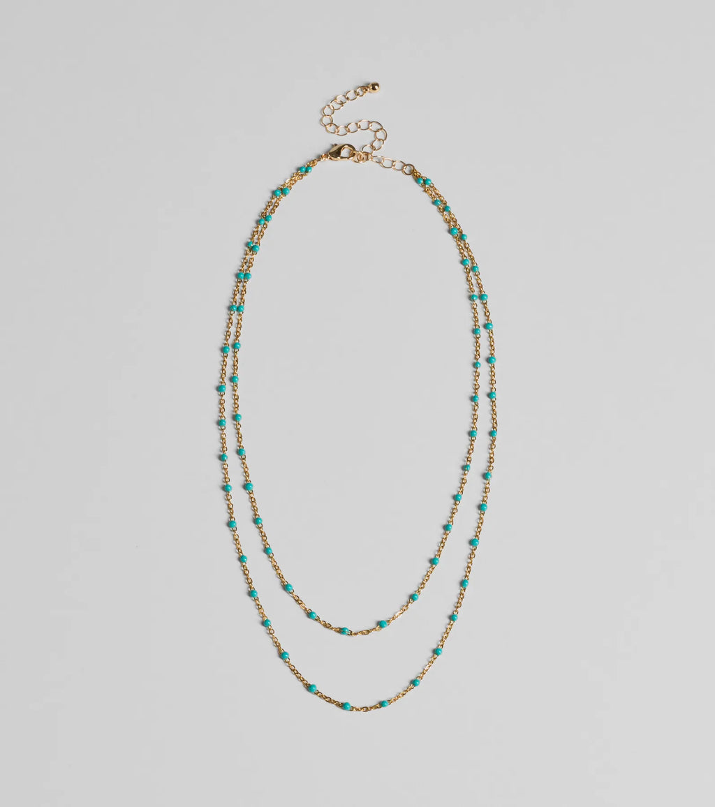On Trend Layered Bead Necklace