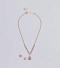 My Moment Rhinestone Necklace And Earrings Set