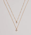 Timelessly Stylish Rhinestone Layered Necklace