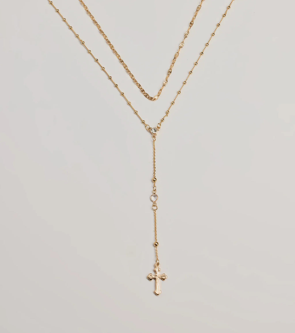 Major Blessings Layered Cross Necklace