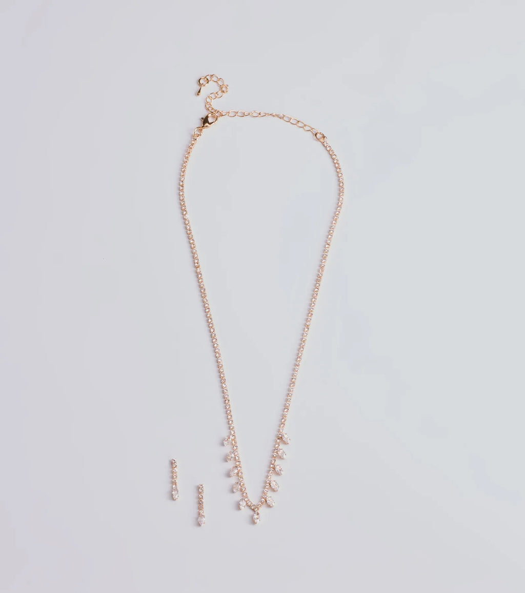 Enchant Me Necklace And Earrings Set