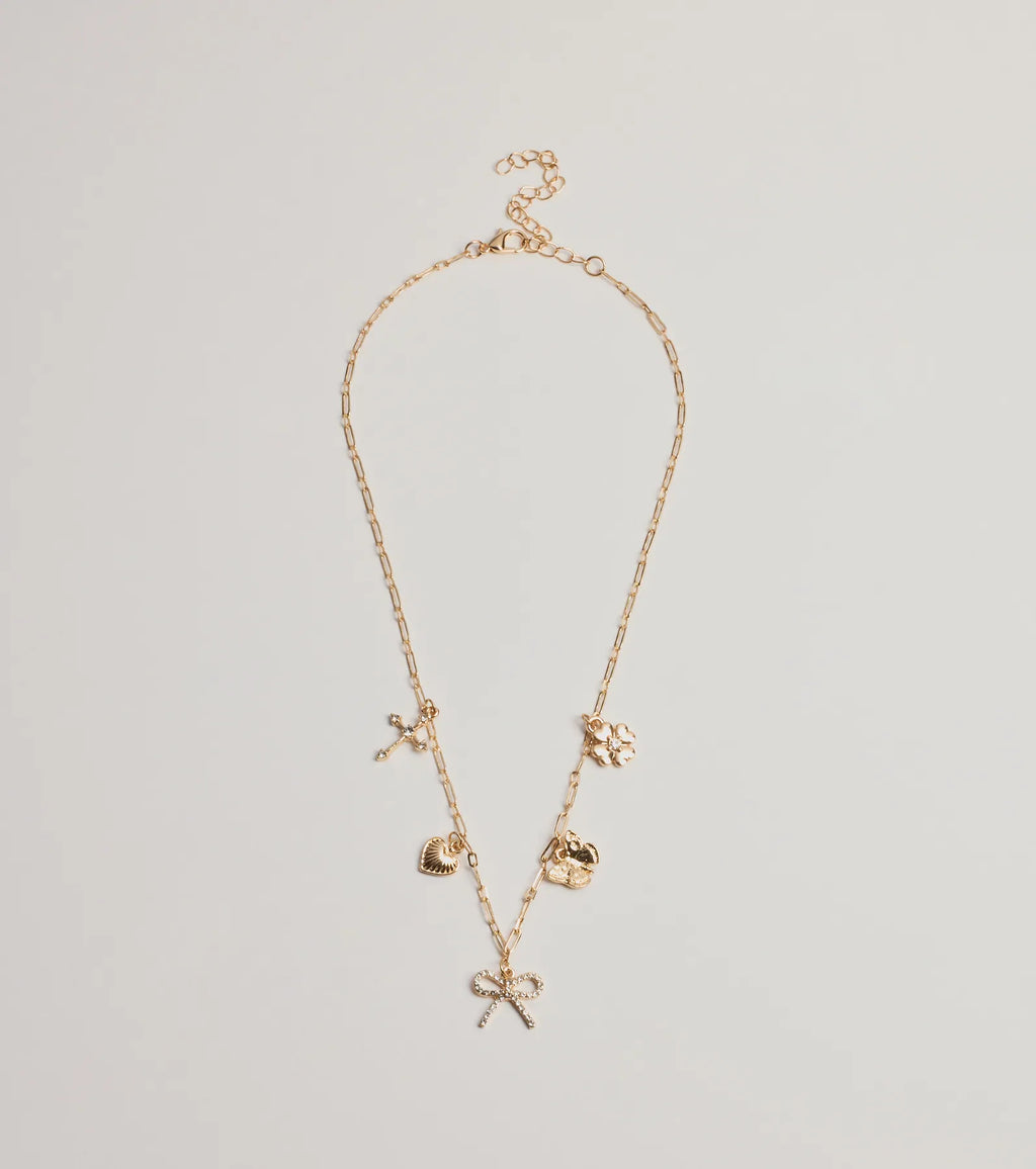 Adorably Glam Multi Charm Necklace