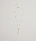 Sleek Minimalist Era Teardrop Slider Necklace