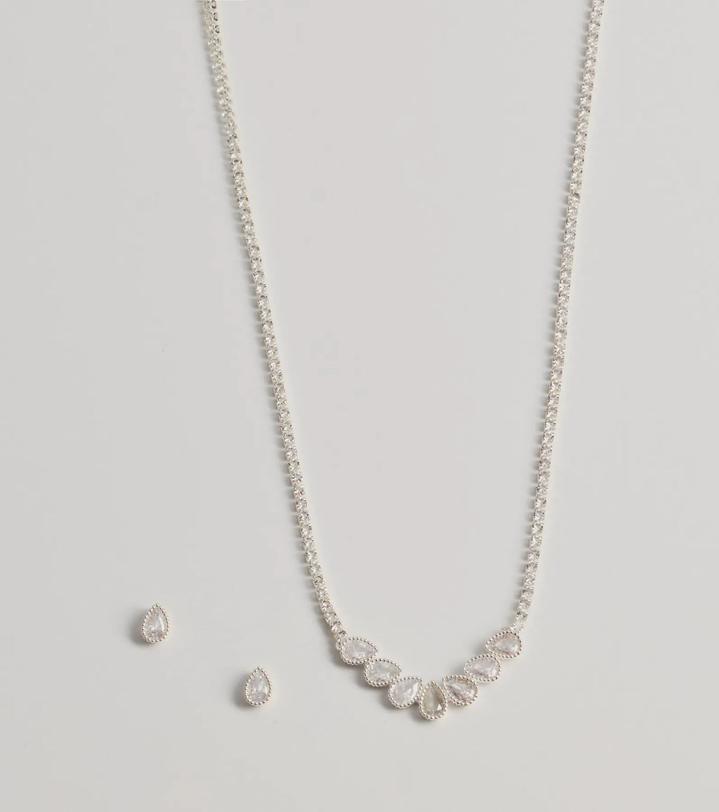 Unforgettable Luxe Cubic Zirconia Necklace Set