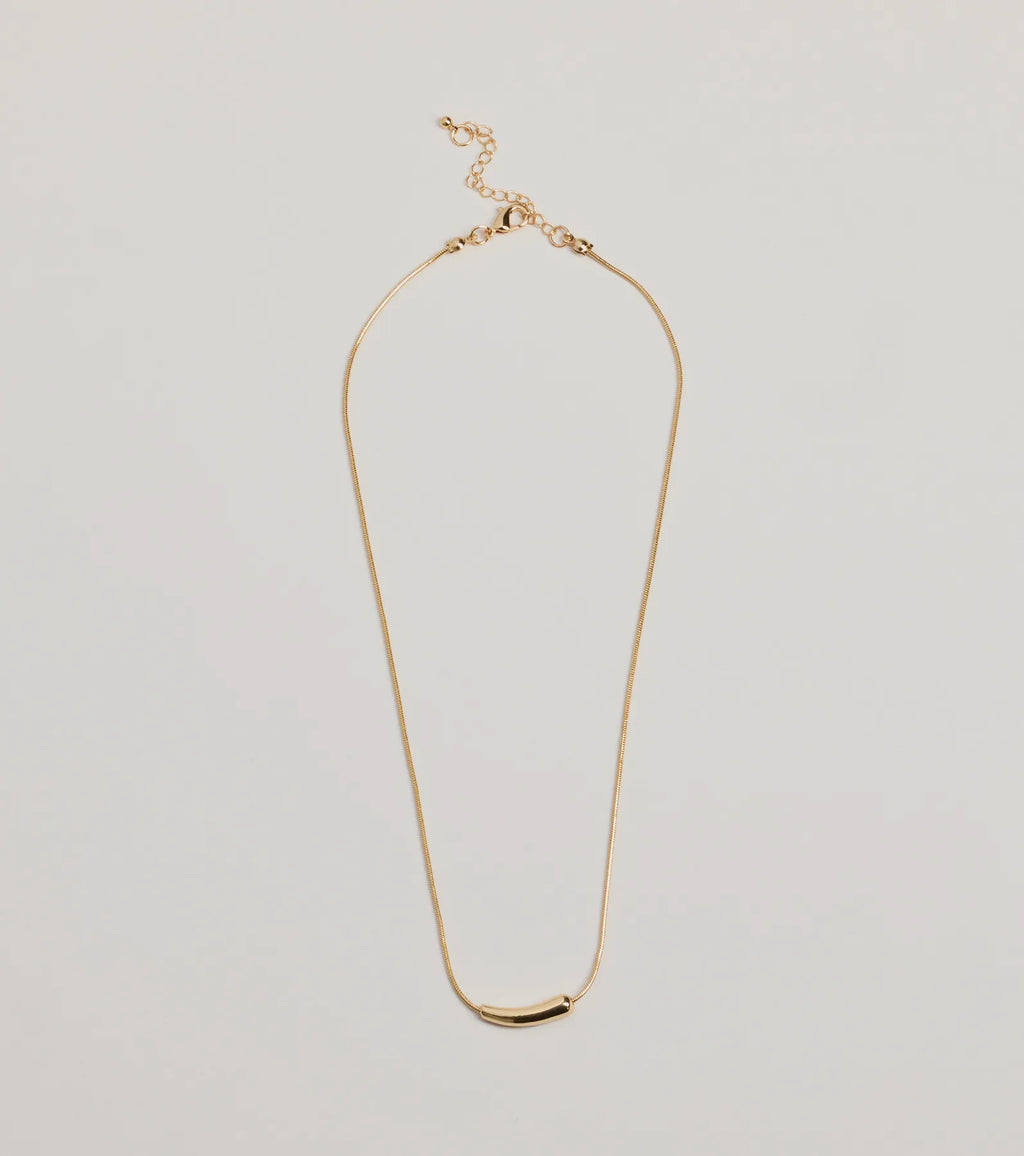 Dainty Luxe Bar Charm Necklace