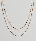 Sleek Aura Layered Stone Necklace