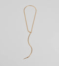 Edgy Snake Chain Lariat Necklace