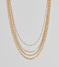 Trendy Layers Multi-Chain Necklace