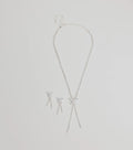 Luxe Butterfly Rhinestone Necklace And Earrings Set