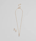 Timeless Glam Cubic Zirconia Necklace And Earrings Set