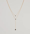 Endlessly Chic Teardrop Lariat Necklace