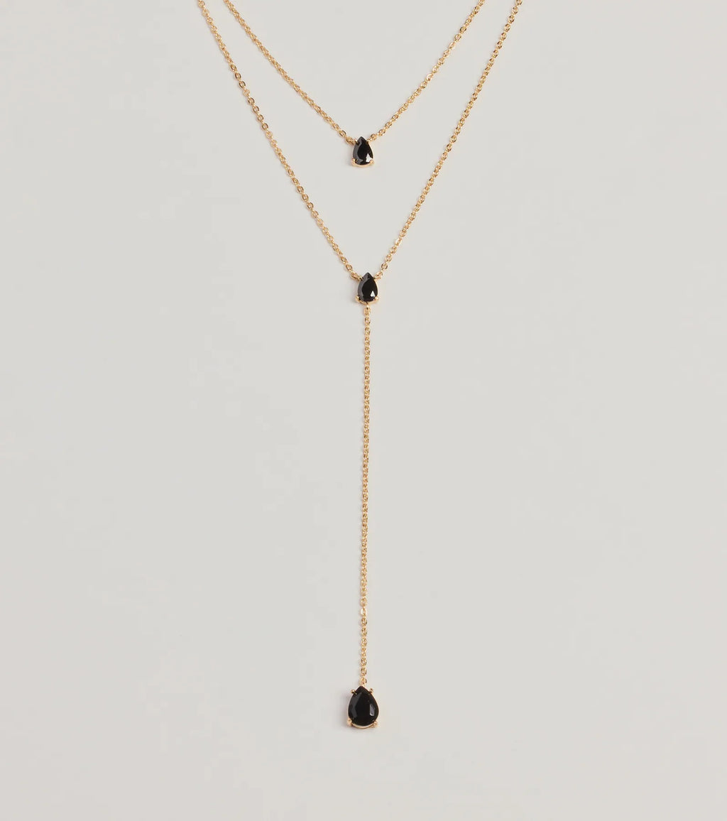 Endlessly Chic Teardrop Lariat Necklace