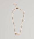 Demure Script Dainty Chain Necklace