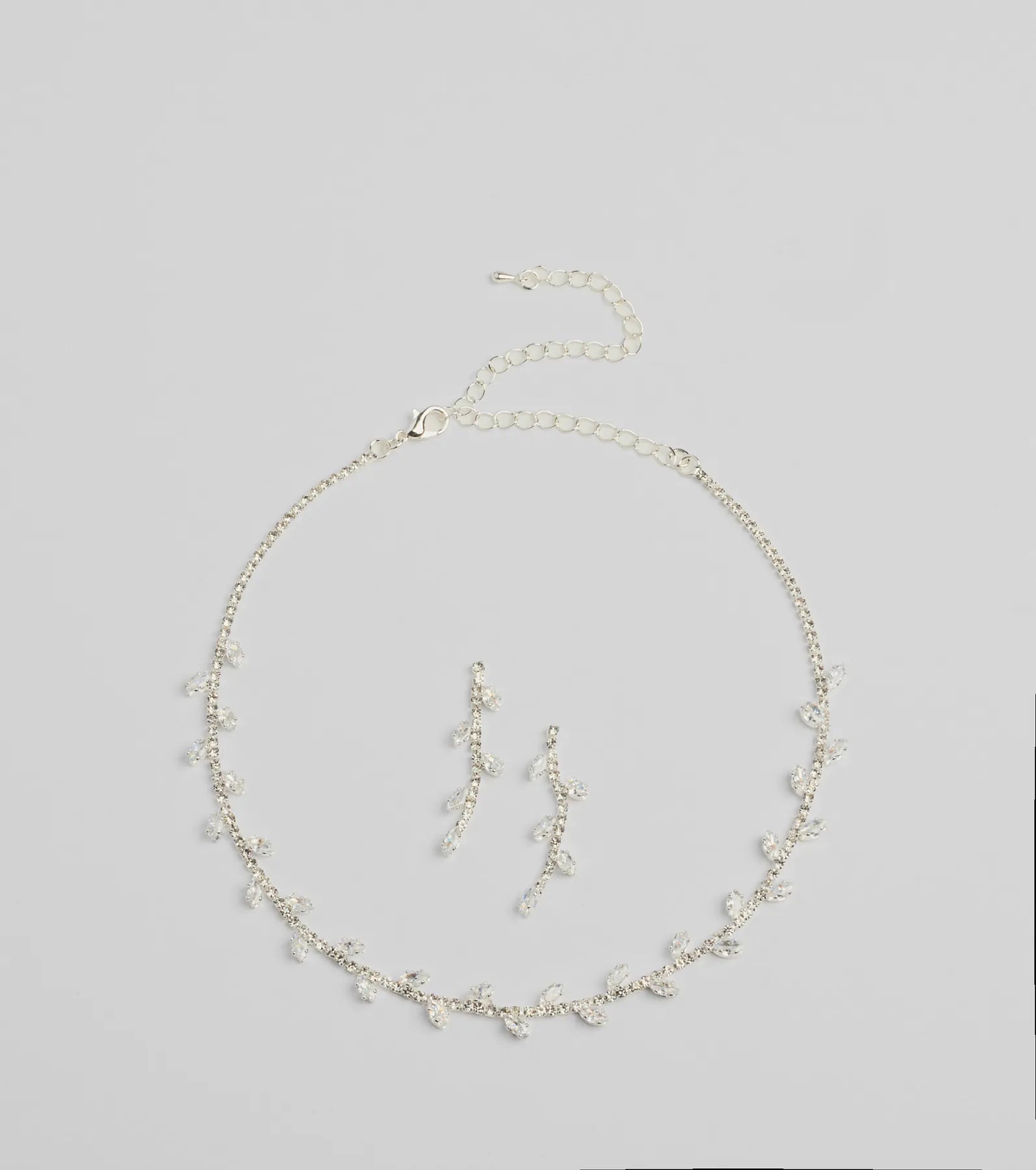 Moment To Shine Cubic Zirconia Necklace And Earrings Set