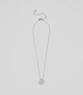 Just Your Luck Rhinestone Clover Charm Necklace