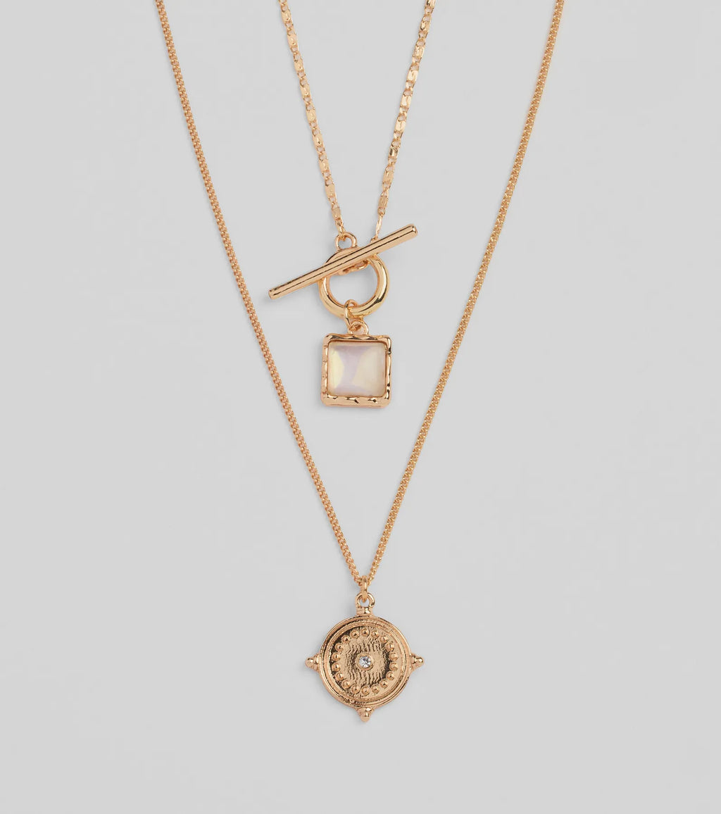 Layered Treasure Necklace With Pendants