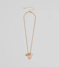 Boho Chic Rose Quartz Pendant Charm Necklace