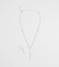 Perfectly Brilliant Cubic Zirconia Necklace And Earrings Set