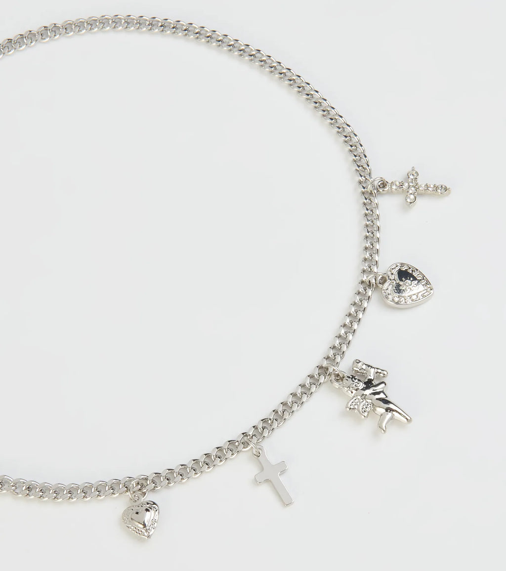 Feelin' Trendy Chain-Link Charm Necklace