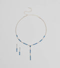 Luxe Glimmer Rhinestone Necklace And Earrings Set