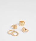 Effortless Glow Five-Pack Statement Rings