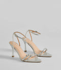 Flawless Shimmer Strappy Glitter Stiletto Heels